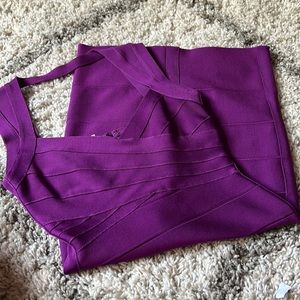 Purple Herve Leger Midi